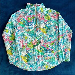 Lilly Pulitzer Skipper Popover, Medium, Wish You Were Here